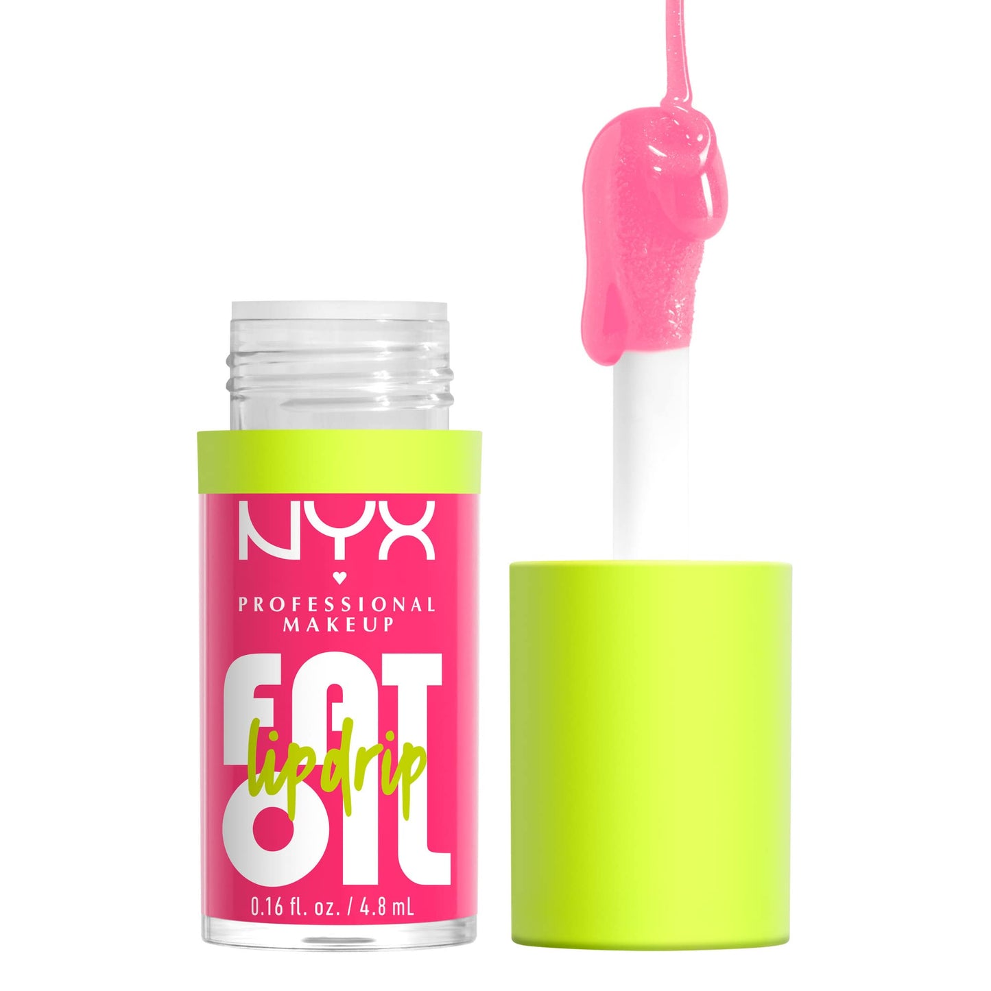 NYX PROFESSIONAL MAKEUP Fat Oil Lip Drip, Moisturizing Lip Oil Gloss, Vegan Tinted Formula, Up to 12 HR Hydration - Missed Call (Sheer Pink) - dailyvitalstore