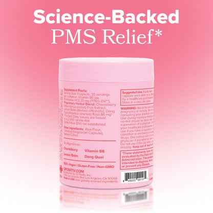 O Positiv FLO PMS Vitamins for Women, 30 Servings (Pack of 1) - Proactive PMS Relief - Targets Hormonal Breakouts, Bloating, Cramps - dailyvitalstore