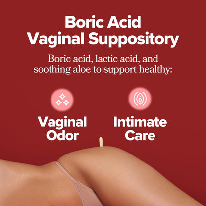 O Positiv URO Boric Acid Vaginal Suppository – with Lactic Acid, and Aloe for Fast Relief and Vaginal Odor Control – Vegan, Free from Parabens, Dyes, and Fragrances – 12 Count (Pack of 1) - dailyvitalstore
