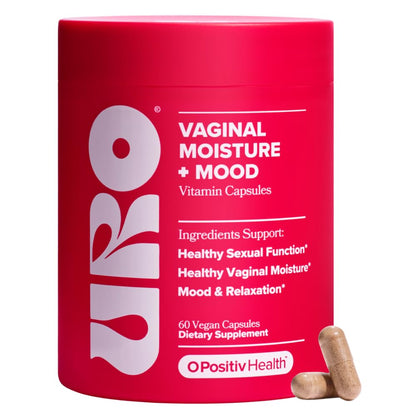 O Positiv URO Vaginal Moisture & Mood – Formulated to Support Vaginal Moisture, Mood & Relaxation – with KSM-66® Ashwagandha, Ginkgo Biloba, Mucuna pruriens, and GABA – 30 Servings - dailyvitalstore