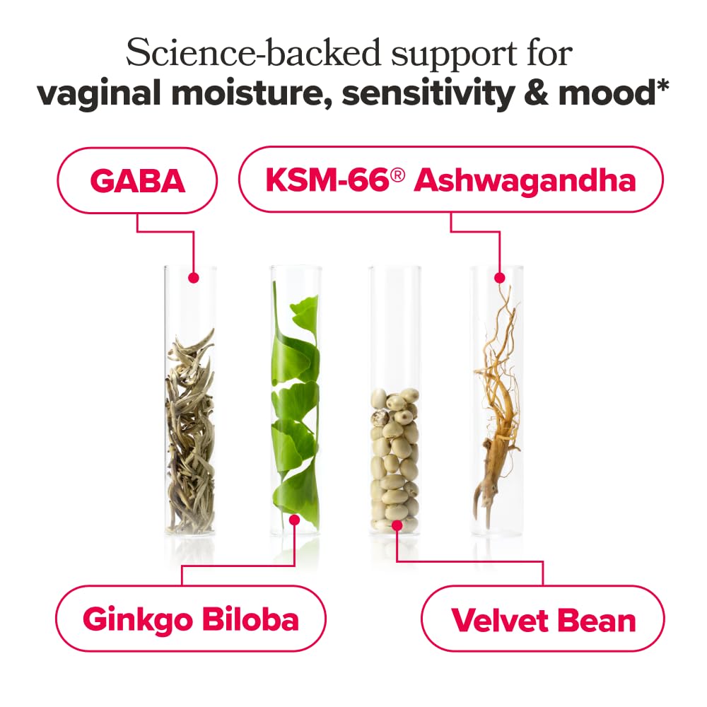 O Positiv URO Vaginal Moisture & Mood – Formulated to Support Vaginal Moisture, Mood & Relaxation – with KSM-66® Ashwagandha, Ginkgo Biloba, Mucuna pruriens, and GABA – 30 Servings - dailyvitalstore