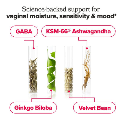 O Positiv URO Vaginal Moisture & Mood – Formulated to Support Vaginal Moisture, Mood & Relaxation – with KSM-66® Ashwagandha, Ginkgo Biloba, Mucuna pruriens, and GABA – 30 Servings - dailyvitalstore