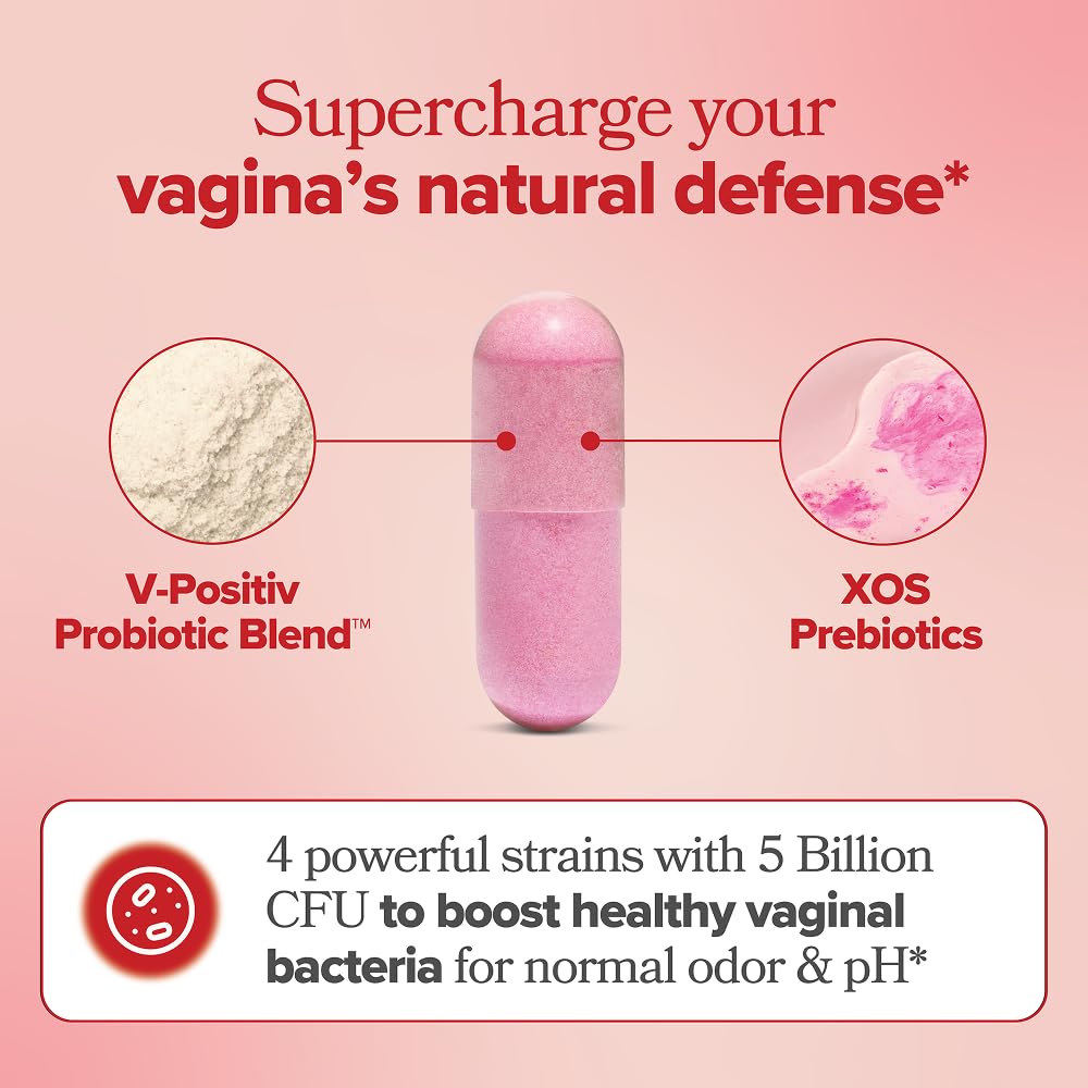 O Positiv URO Vaginal Probiotics for Women pH Balance with Prebiotics & Lactobacillus – Vaginal Health Supplement – Promote Healthy Vaginal Odor & Flora, 60 Count (Pack of 1), 1 Month Supply - dailyvitalstore
