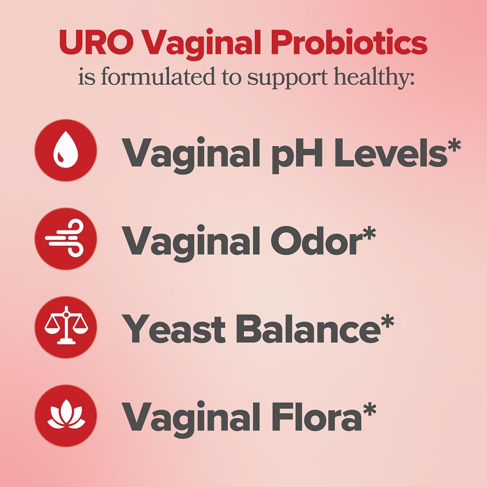 O Positiv URO Vaginal Probiotics for Women pH Balance with Prebiotics & Lactobacillus – Vaginal Health Supplement – Promote Healthy Vaginal Odor & Flora, 60 Count (Pack of 1), 1 Month Supply - dailyvitalstore