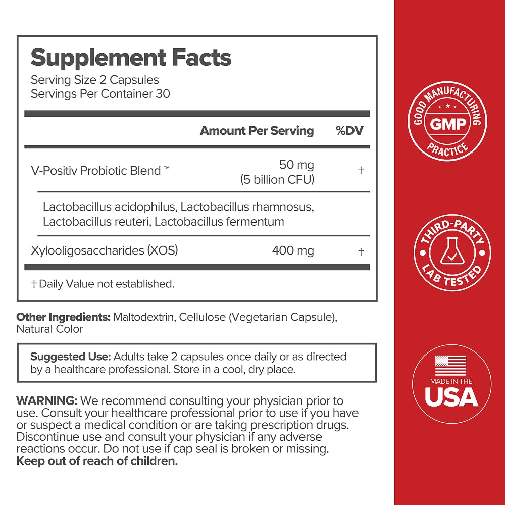 O Positiv URO Vaginal Probiotics for Women pH Balance with Prebiotics & Lactobacillus – Vaginal Health Supplement – Promote Healthy Vaginal Odor & Flora, 60 Count (Pack of 1), 1 Month Supply - dailyvitalstore
