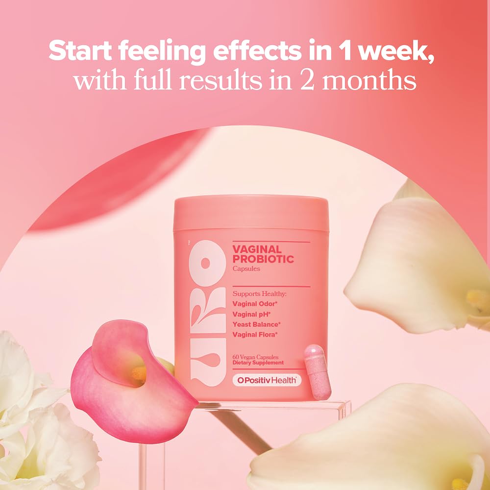 O Positiv URO Vaginal Probiotics for Women pH Balance with Prebiotics & Lactobacillus – Vaginal Health Supplement – Promote Healthy Vaginal Odor & Flora, 60 Count (Pack of 1), 1 Month Supply - dailyvitalstore
