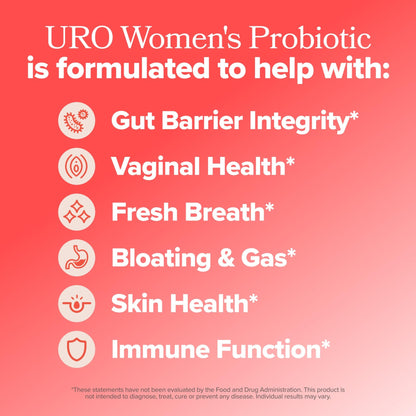 O Positiv URO Women’s Probiotic – All-in-one Probiotic for Women - Vaginal, Gut, Skin, and Oral Microbiome Health – 20B+ CFUs, Licorice Root, Dandelion – Non-GMO, Vegan, Gluten-Free – 30 Capsules - dailyvitalstore