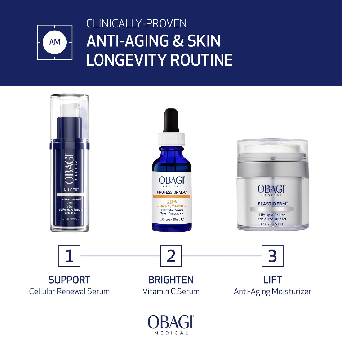 Obagi NU-GEN NAD+ Cellular Renewal Face Serum with Niacinamide & NMN – Clinically Proven Anti-Aging Serum Reduces Wrinkles & Dark Spots, Supports Collagen Production - dailyvitalstore