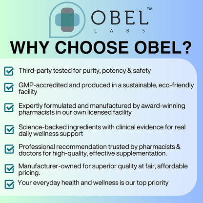 obel Probiotic & Prebiotic Supplement with Turmeric | 20 Billion CFU | 60 Capsules (30 Day Supply) | 4 Strains | Supports Digestion - dailyvitalstore