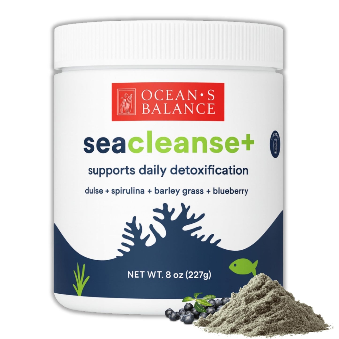 Ocean's Balance Seacleanse+ Daily Detox Cleanse Powder | Gut Health & Immune Support | Supports Gentle Cleanse & Vitality | 8oz - dailyvitalstore