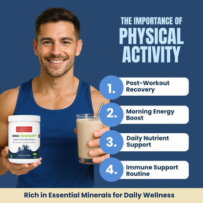 Ocean's Balance Seacleanse+ Daily Detox Cleanse Powder | Gut Health & Immune Support | Supports Gentle Cleanse & Vitality | 8oz - dailyvitalstore