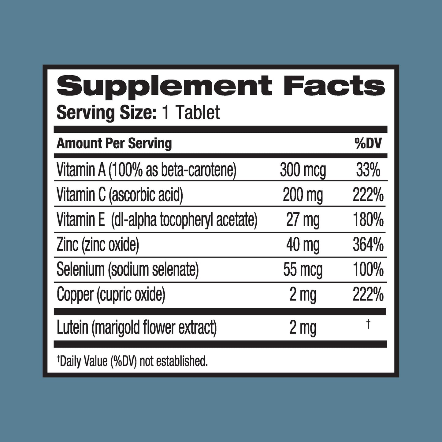 Ocuvite Eye Vitamin & Mineral Supplement, Lutein & Antioxidant Vitamins A, C, E, Zinc for Eye Health, Vitamins for Eyes, 120 Tablets (Pack of 2) - dailyvitalstore