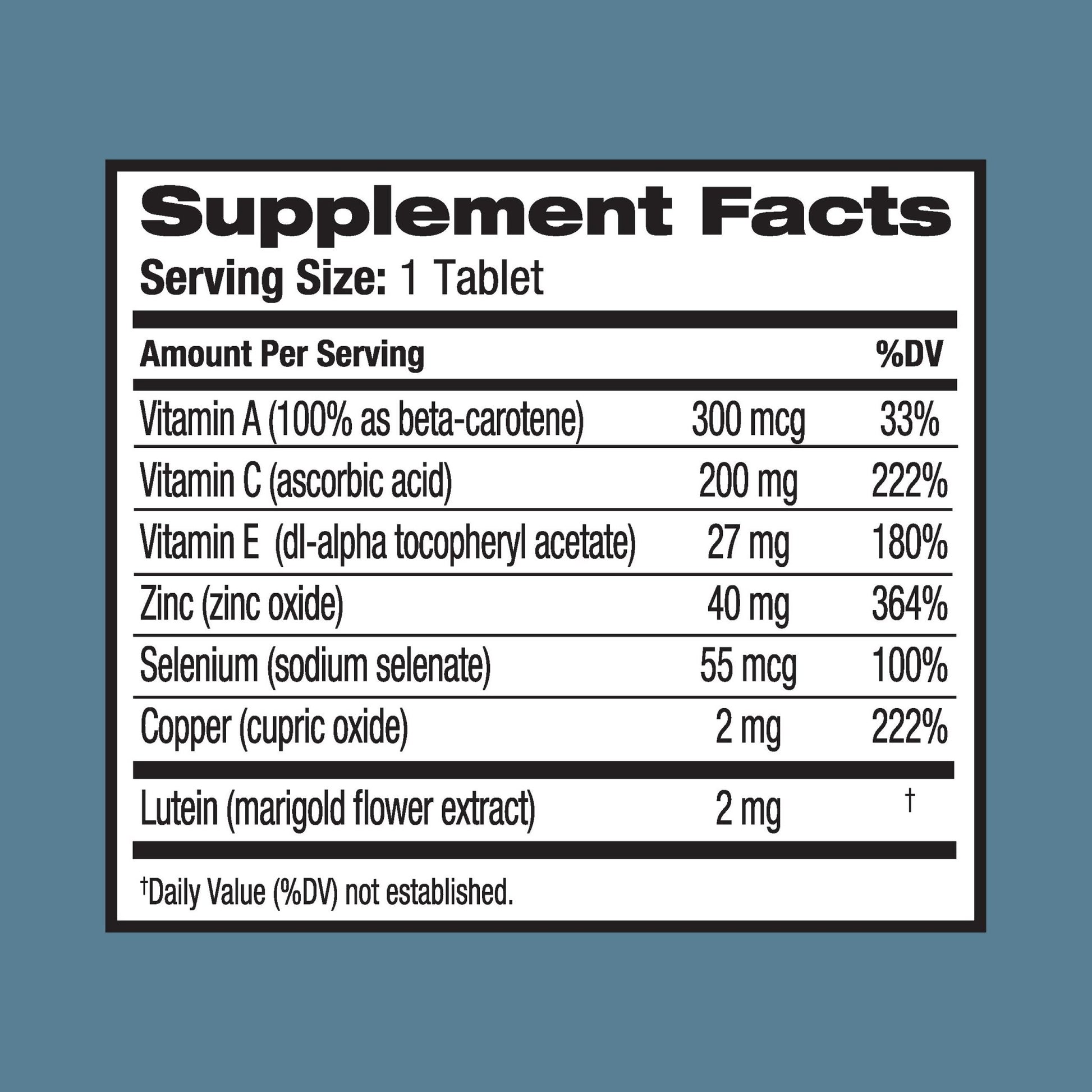 Ocuvite Eye Vitamin & Mineral Supplement, Lutein & Antioxidant Vitamins A, C, E, Zinc for Eye Health, Vitamins for Eyes, 120 Tablets (Pack of 2) - dailyvitalstore