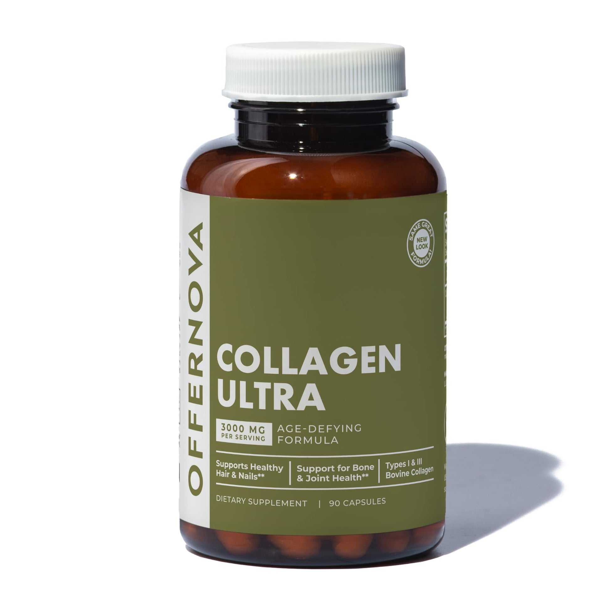 Offernova Collagen Ultra Hydrolyzed Collagen Supplements - 3000mg Anti Aging Bovine Collagen Peptides for Healthy Joints, Bones, Hair and Skin. - dailyvitalstore