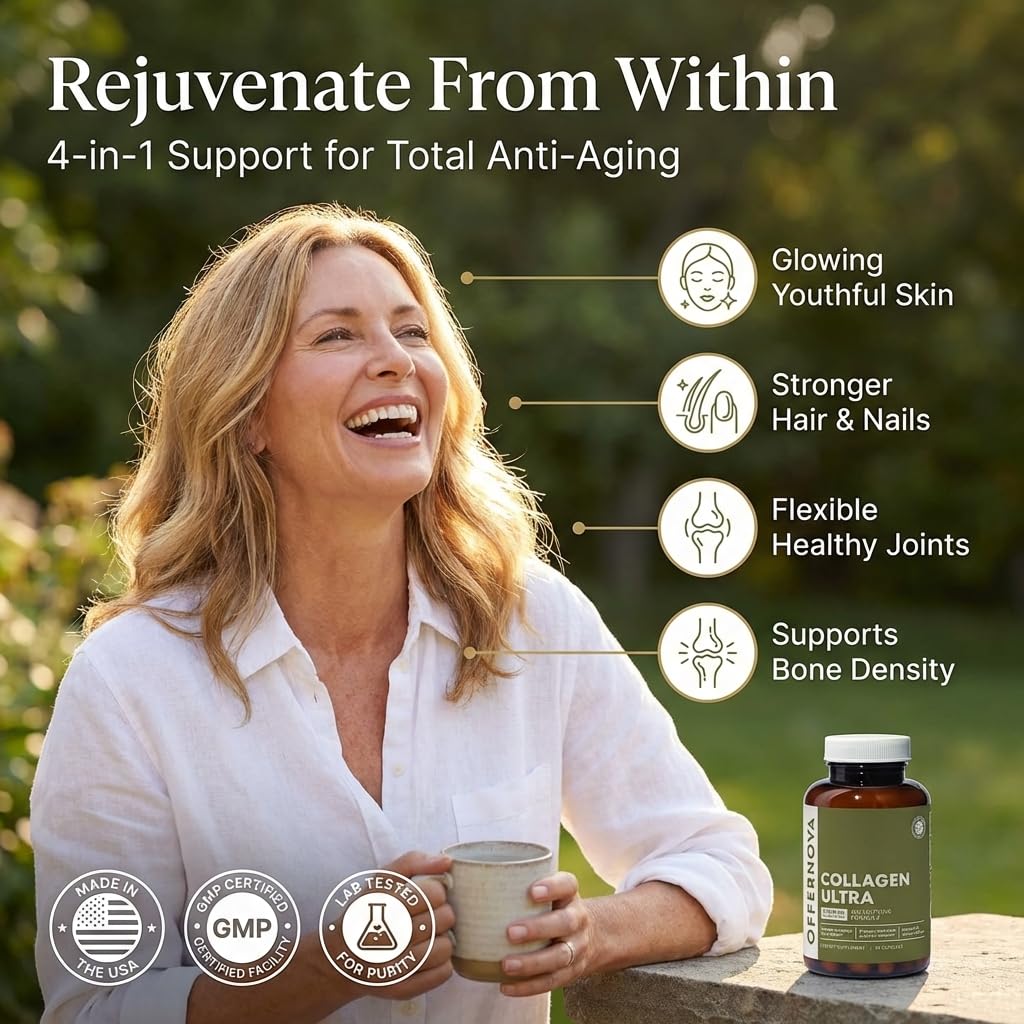 Offernova Collagen Ultra Hydrolyzed Collagen Supplements - 3000mg Anti Aging Bovine Collagen Peptides for Healthy Joints, Bones, Hair and Skin. - dailyvitalstore