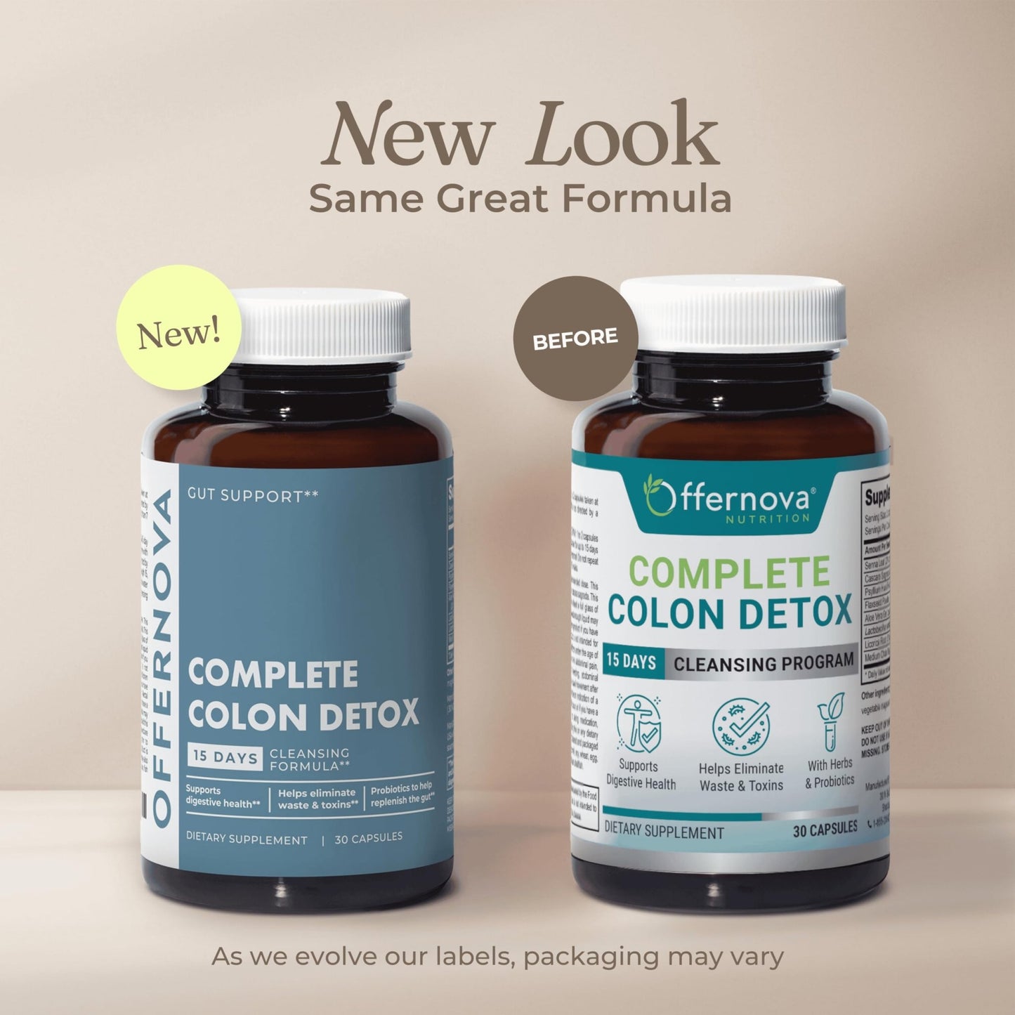 Offernova Complete Colon Detox 15 Days 30 Capsules, All Natural Colon Cleanser for Bloating and Constipation Relief - dailyvitalstore
