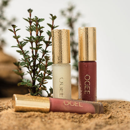 Ogee Beyond Clean Lip Gloss - Certified Organic Lip Gloss for Women - Effortlessly Plump, Hydrate & Add High-Shine Color, Freesia - Desert Rose Shimmer - dailyvitalstore