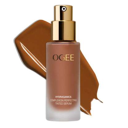 Ogee Complexion Perfecting Liquid Foundation - Lightweight Tinted Moisturizer For Face (Spruce 12.75N - Deep, Bronze Undertones) - with Vitamin C & Jojoba Oil - Certified Organic & Made in USA - dailyvitalstore