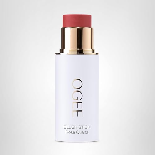 Ogee Sculpted Face Stick (ROSE QUARTZ - ROSE BLUSH) Certified Organic Blush Stick - Multi-Use Cream Blush Stick for Cheeks, Lips & Face - dailyvitalstore
