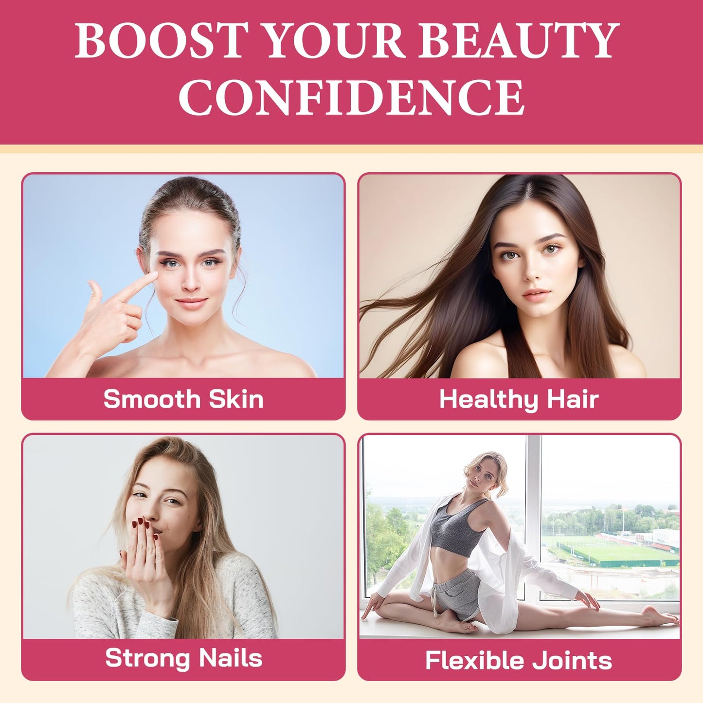 OHaboth Collagen Gummies for Women, Hydrolyzed Collagen Peptides Type I, II, III, V, X, 0 Sugar - Collagen Gummies for Skin, Wrinkles, Hair, Nails - dailyvitalstore