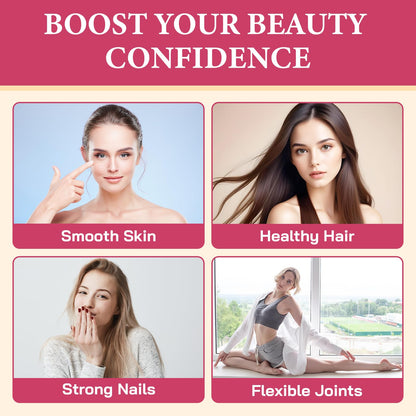 OHaboth Collagen Gummies for Women, Hydrolyzed Collagen Peptides Type I, II, III, V, X, 0 Sugar - Collagen Gummies for Skin, Wrinkles, Hair, Nails - dailyvitalstore