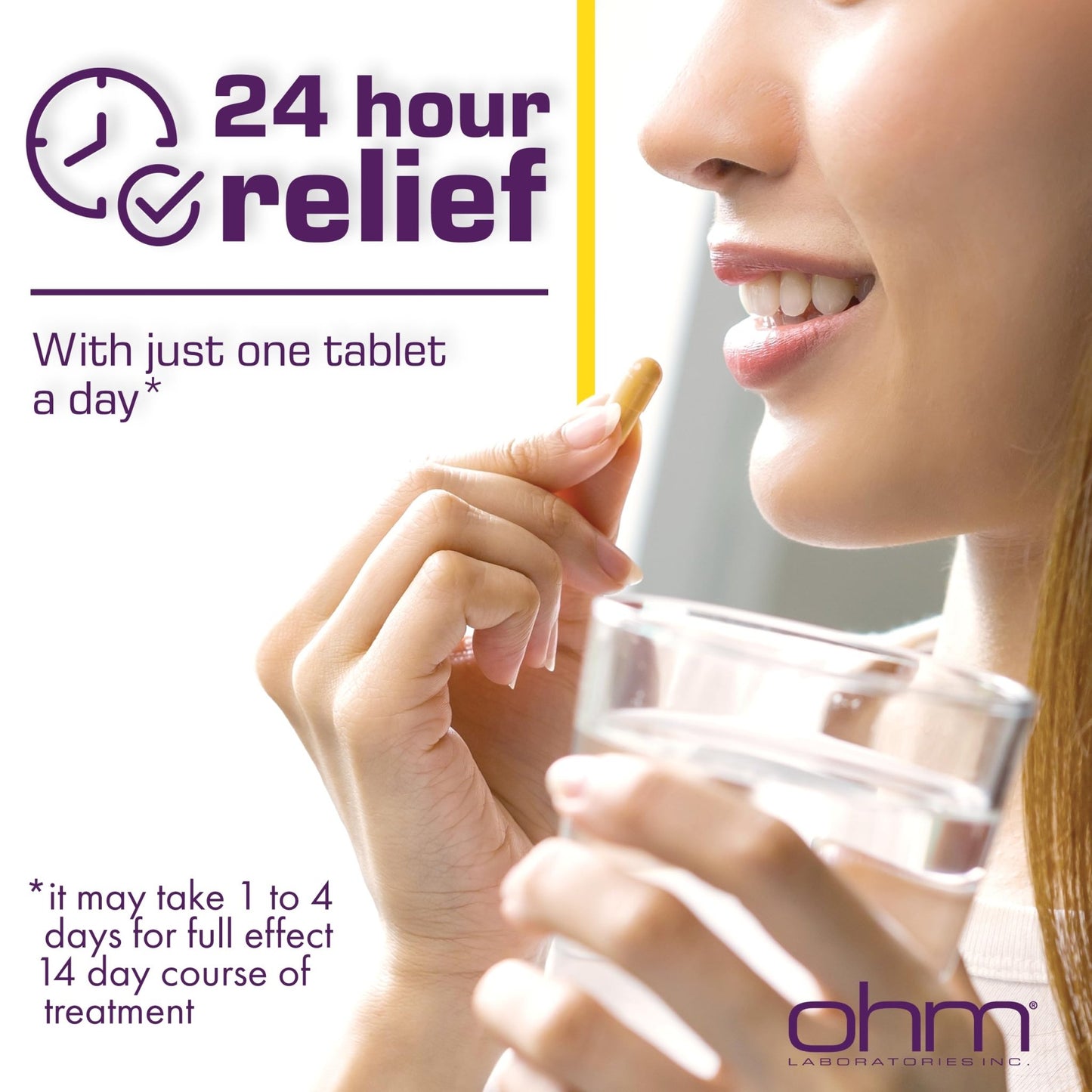 Ohm Esomeprazole Magnesium Delayed Release Capsules 20mg - Frequent Heartburn & Acid Reflux Relief, 24 Hour Chest & Stomach Acid Reducer (6 Weeks of Supply, 42, Count) - dailyvitalstore