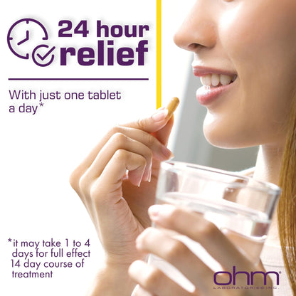 Ohm Esomeprazole Magnesium Delayed Release Capsules 20mg - Frequent Heartburn & Acid Reflux Relief, 24 Hour Chest & Stomach Acid Reducer (6 Weeks of Supply, 42, Count) - dailyvitalstore