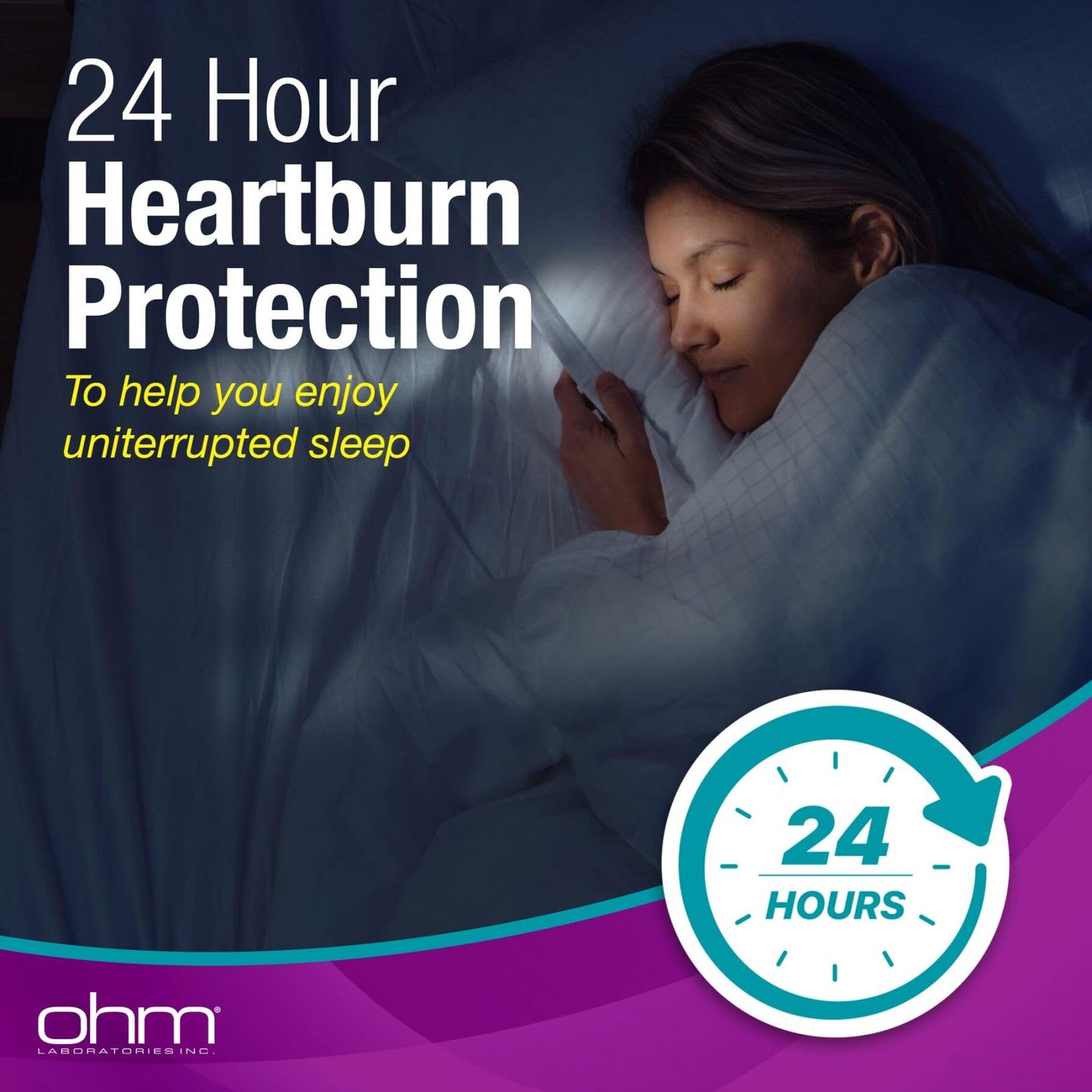Ohm Omeprazole 20mg, 42 Delayed-Release Tablets, Acid Reducer for Frequent Heartburn, 24-Hour Relief Heartburn Medicine, Helps Relieve Stomach & Chest Discomfort (6 Weeks of Supply, 42, Count) - dailyvitalstore