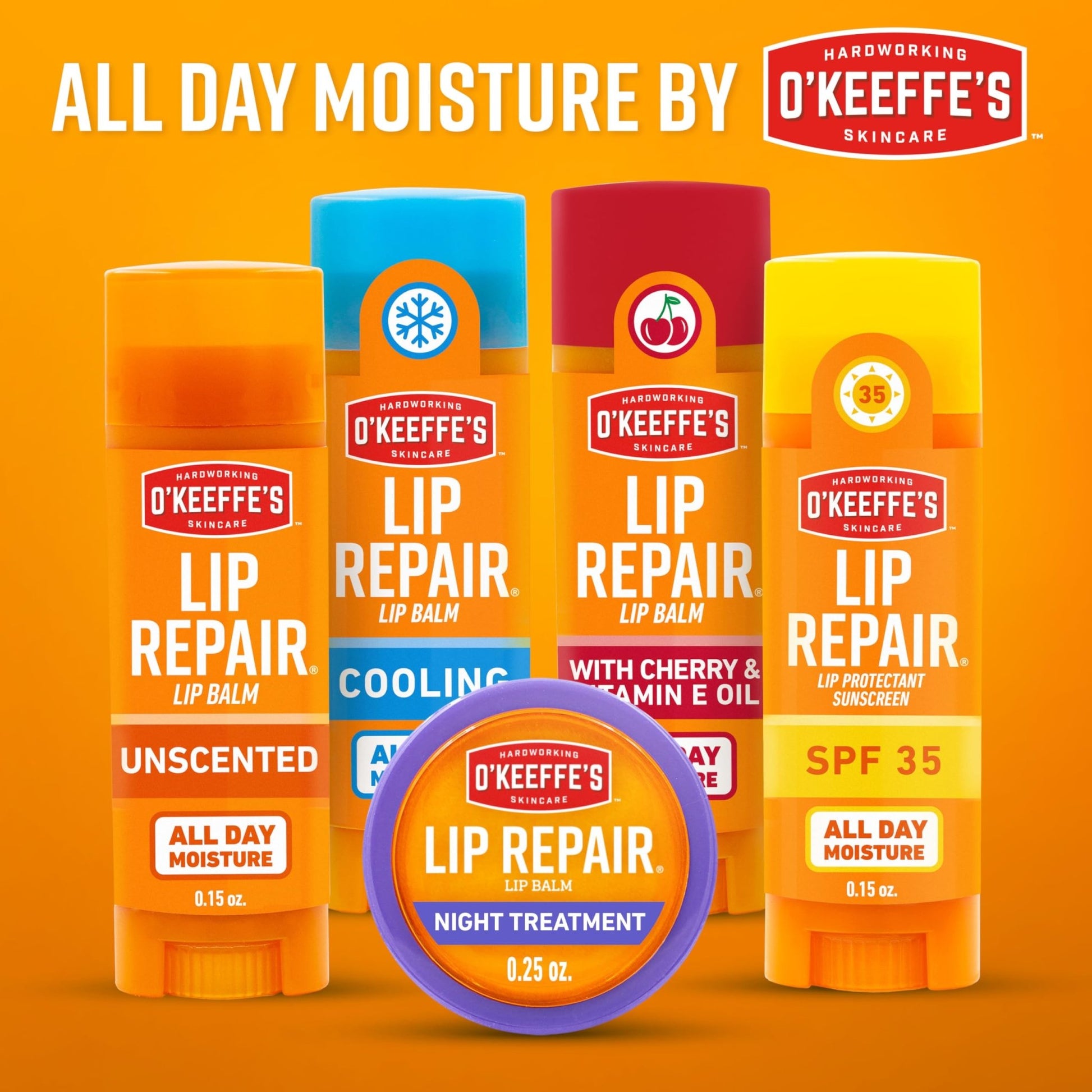 O'Keeffe's Lip Repair SPF 35 Lip Balm - Stick (3 Pack) - Sun-Safe Moisturizer for Extremely Cracked, Dry Lips - dailyvitalstore