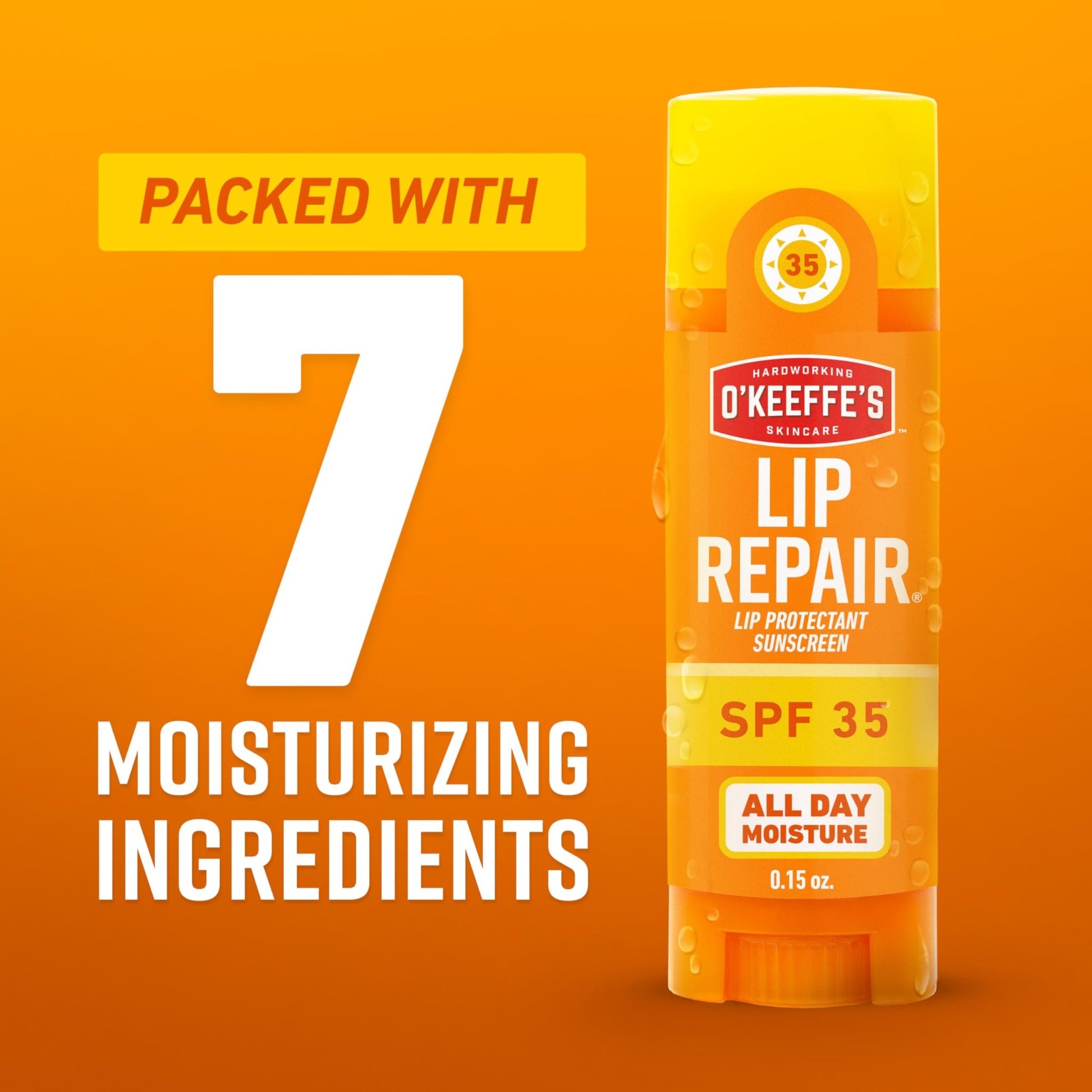 O'Keeffe's Lip Repair SPF 35 Lip Balm - Stick (3 Pack) - Sun-Safe Moisturizer for Extremely Cracked, Dry Lips - dailyvitalstore