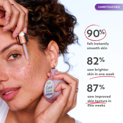 Olay Super Serum Night Repair, Fragrance-Free - Niacinamide, Peptide, Salicylic & Lactic Acid, Glycerin - 5-in-1 Skin Care Benefits - Hydrating, Evens Tone - dailyvitalstore