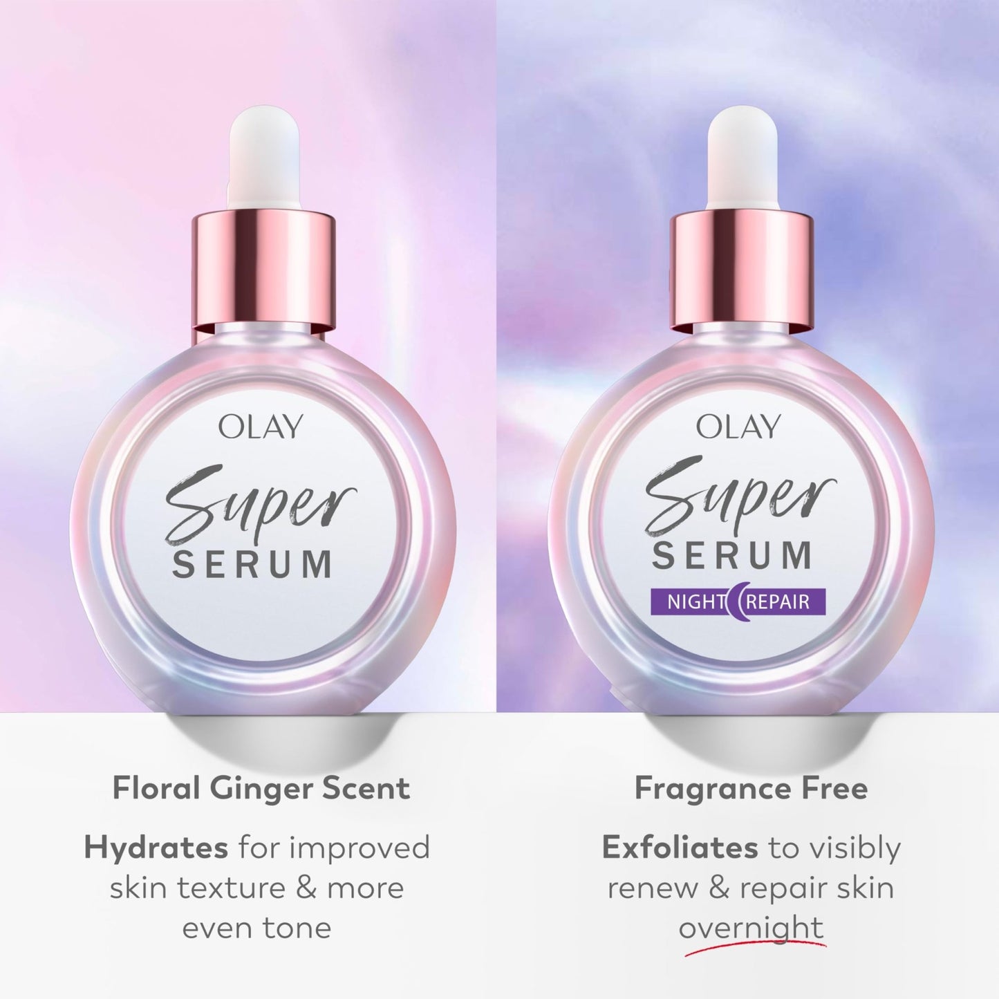 Olay Super Serum Night Repair, Fragrance-Free - Niacinamide, Peptide, Salicylic & Lactic Acid, Glycerin - 5-in-1 Skin Care Benefits - Hydrating, Evens Tone - dailyvitalstore