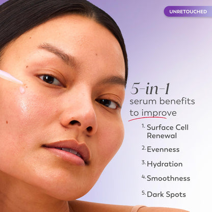 Olay Super Serum Night Repair, Fragrance-Free - Niacinamide, Peptide, Salicylic & Lactic Acid, Glycerin - 5-in-1 Skin Care Benefits - Hydrating, Evens Tone - dailyvitalstore