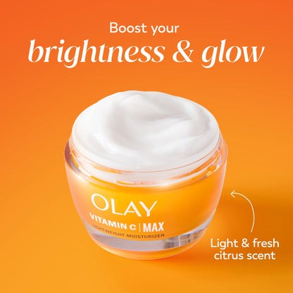 Olay, Vitamin C MAX Face Moisturizer, Brightening Cream for Women, Hydrating, Evens Tone, Dark Spot and Hyperpigmentation Reduction - dailyvitalstore