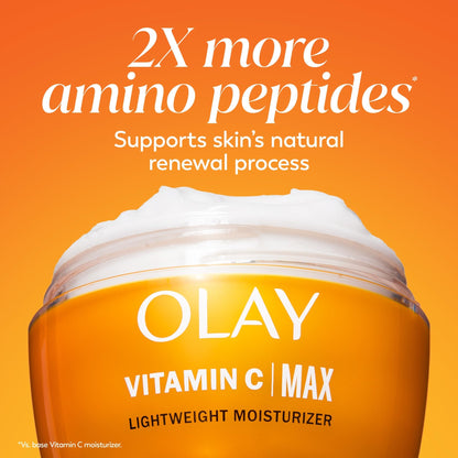 Olay, Vitamin C MAX Face Moisturizer, Brightening Cream for Women, Hydrating, Evens Tone, Dark Spot and Hyperpigmentation Reduction - dailyvitalstore