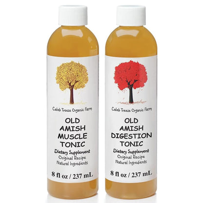Old Amish Muscle and Digestion Tonic Pack (Formerly: Stops Leg Cramps and Stops Acid Reflux) with Apple Cider Vinegar Bundle by Caleb Treeze - dailyvitalstore