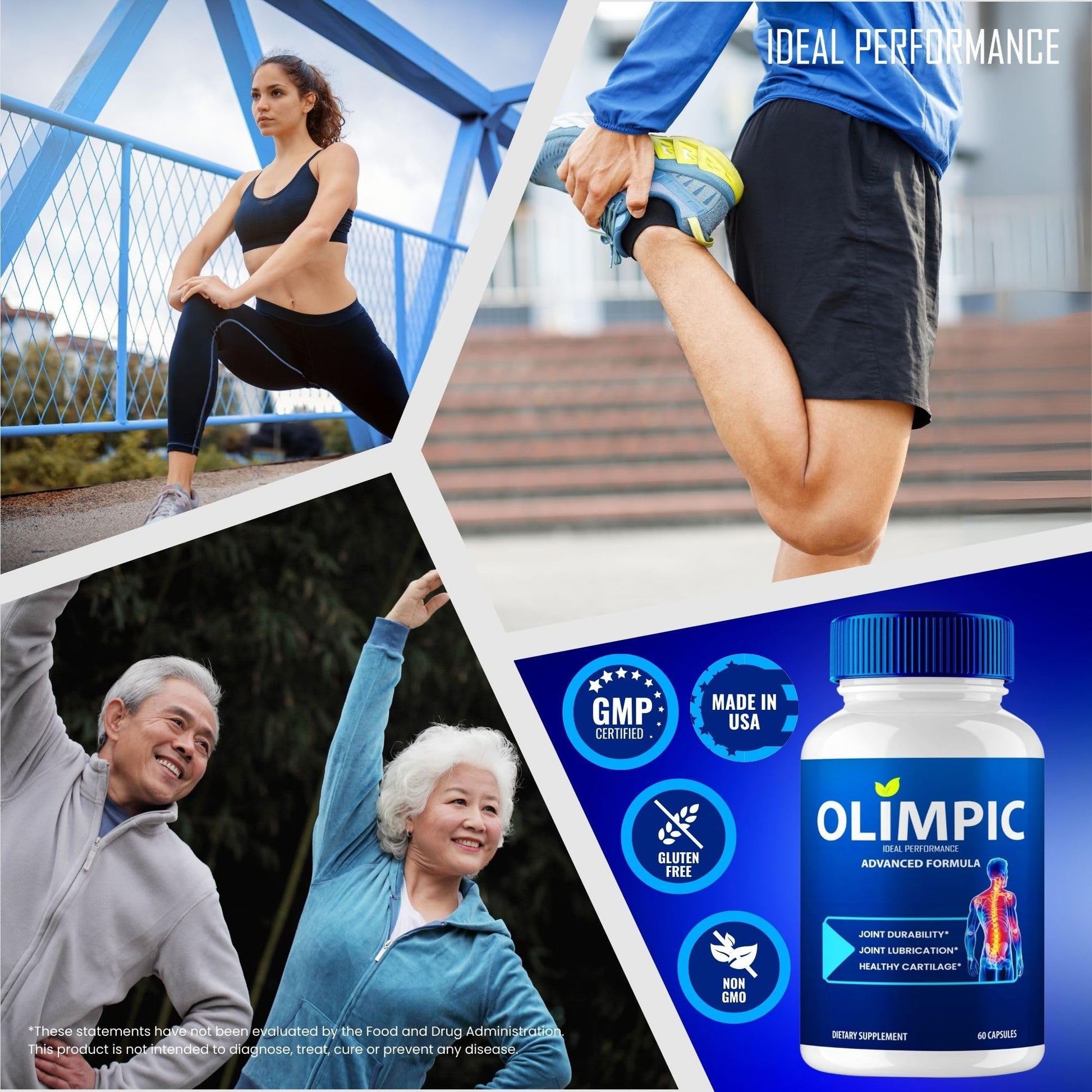 Olimpic Capsules, Advanced Joint Support Supplement Pills for Mobility and Comfort - Maximum Strength, Official Olim Pic Joint Support All Natural Formula, Premium Olim-Pic Reviews (3 Pack) - dailyvitalstore