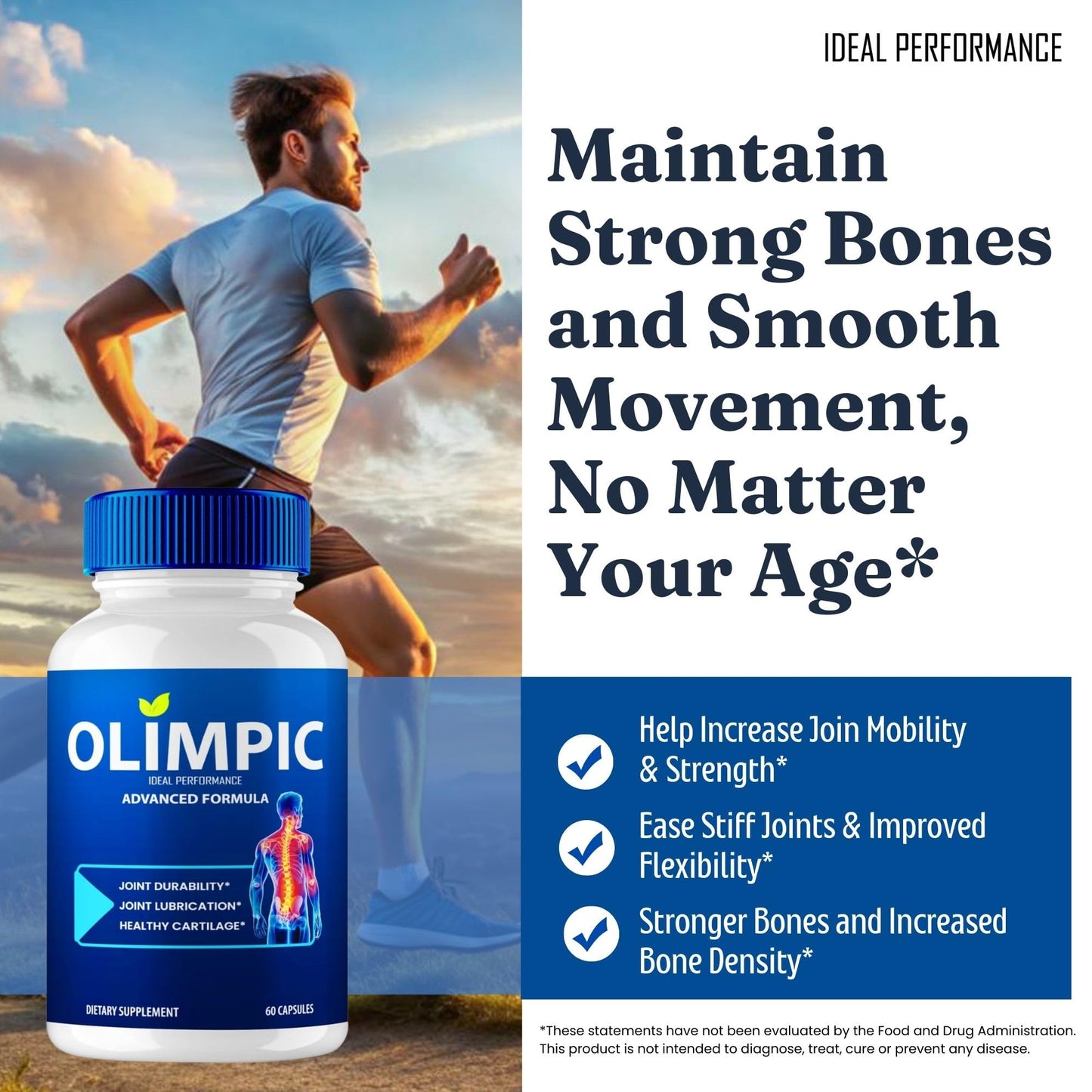 Olimpic Capsules, Advanced Joint Support Supplement Pills for Mobility and Comfort - Maximum Strength, Official Olim Pic Joint Support All Natural Formula, Premium Olim-Pic Reviews (3 Pack) - dailyvitalstore
