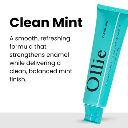 Ollie Fluoride Free 10% Nano Hydroxyapatite Toothpaste for Remineralizing Enamel, Sensitive Teeth & Whitening, - dailyvitalstore