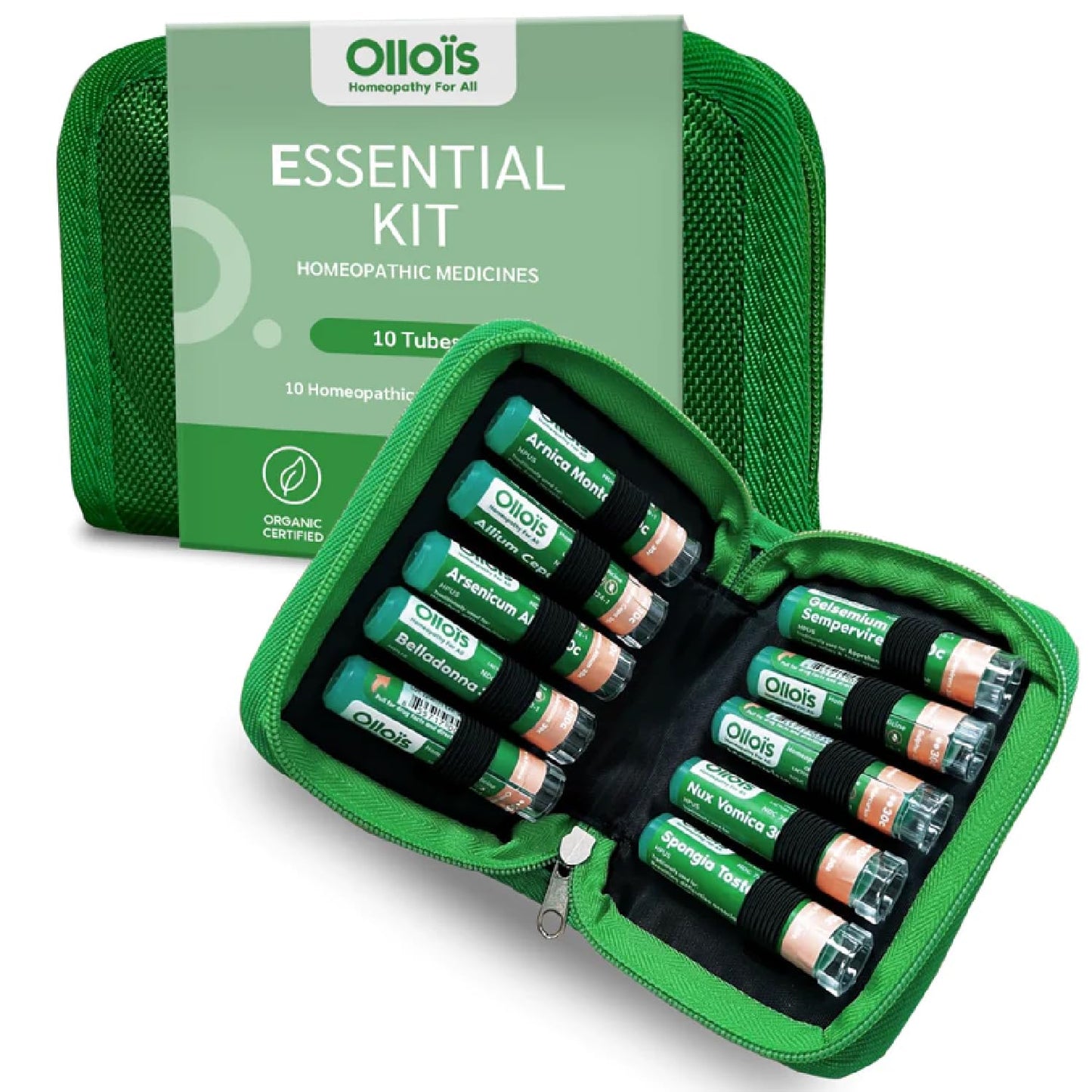 OLLOIS Essential Kit, 10 Organic, Lactose-Free, Vegan Homeopathic Remedies - dailyvitalstore