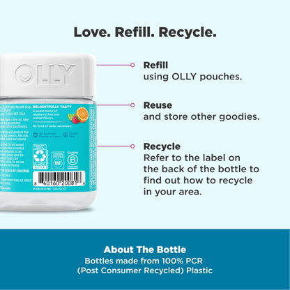 OLLY Kids Chillax Gummy, For a Calm and Relaxed Mood*, Magnesium, L-Theanine, Lemon Balm Extract, Chewable Supplement, Sherbet Flavored, 25 Day Supply - 50 Count - dailyvitalstore