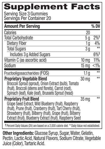 OLLY Supergood Superfoods Gummies, Supports Immune System & Digestive Health,* 15 Superfoods, Prebiotics, Vitamin C, Tropical Bliss Flavor - dailyvitalstore