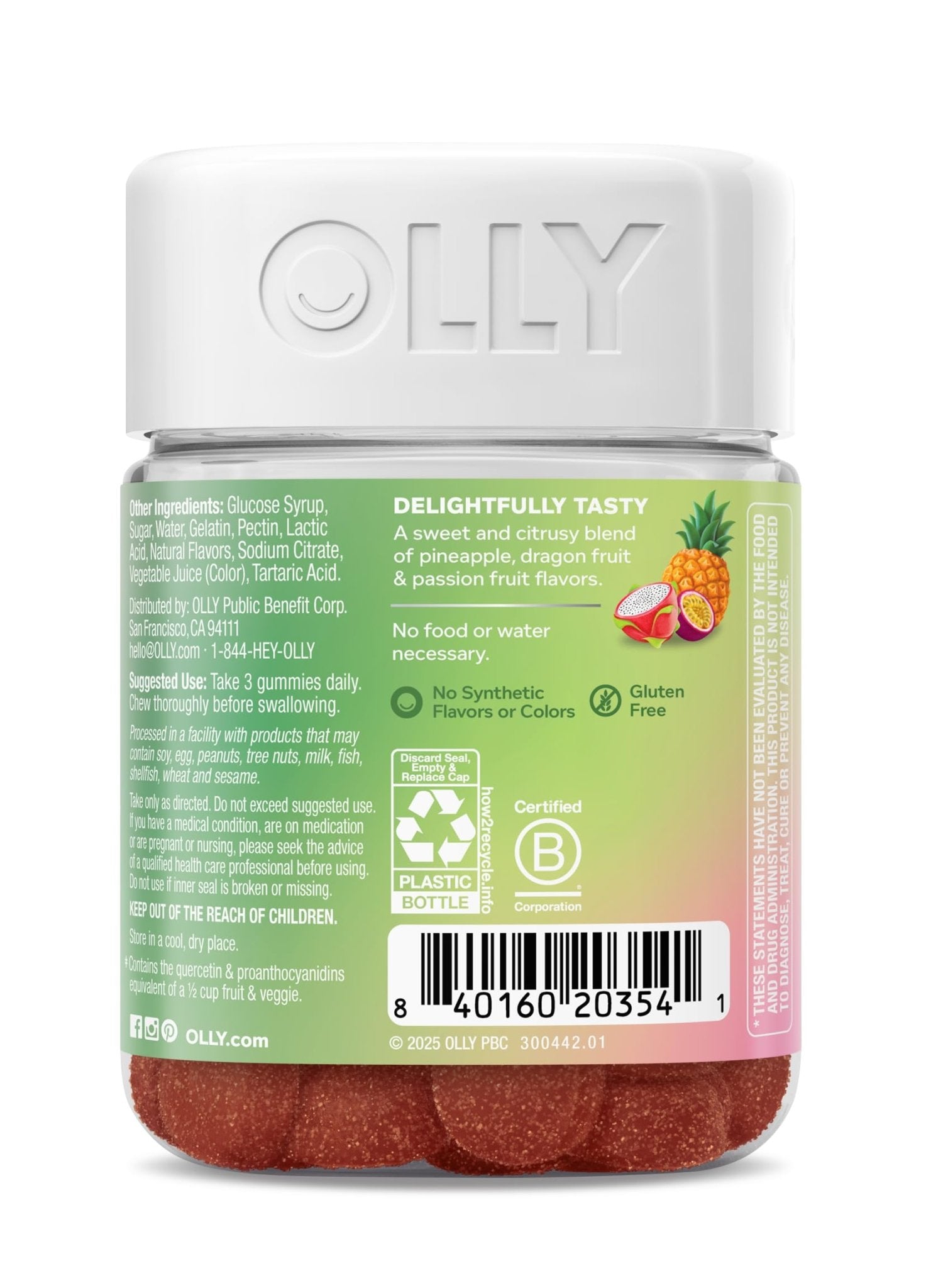 OLLY Supergood Superfoods Gummies, Supports Immune System & Digestive Health,* 15 Superfoods, Prebiotics, Vitamin C, Tropical Bliss Flavor - dailyvitalstore
