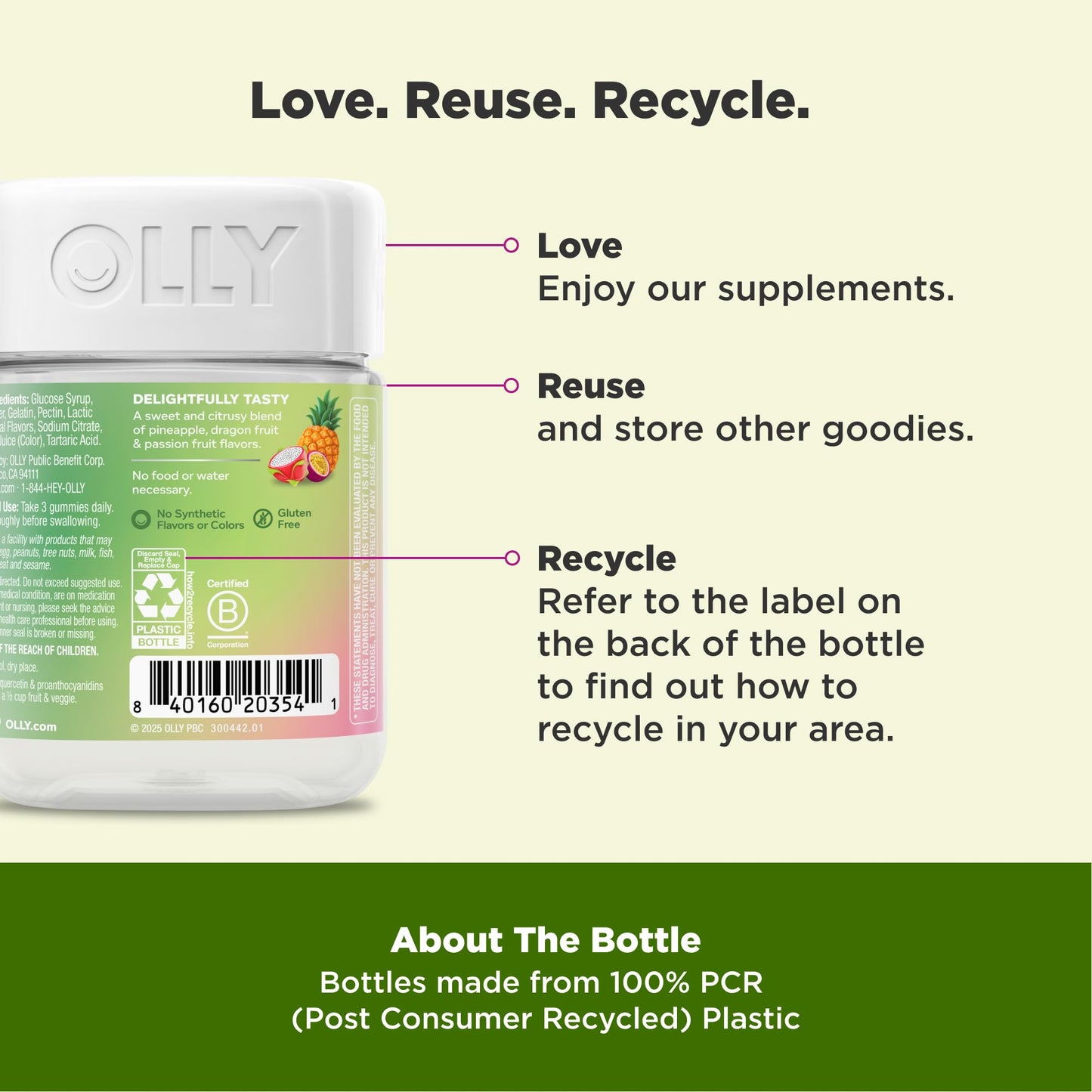 OLLY Supergood Superfoods Gummies, Supports Immune System & Digestive Health,* 15 Superfoods, Prebiotics, Vitamin C, Tropical Bliss Flavor - dailyvitalstore
