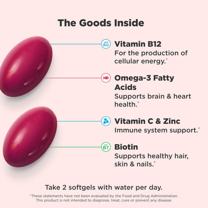 OLLY Ultra Strength Women's Multi Softgels, Overall Health and Immune Support, Omega-3s, Iron, Vitamins A, D, C, E, B12, Daily Multivitamin, 30 Day Supply - 60 Count - dailyvitalstore