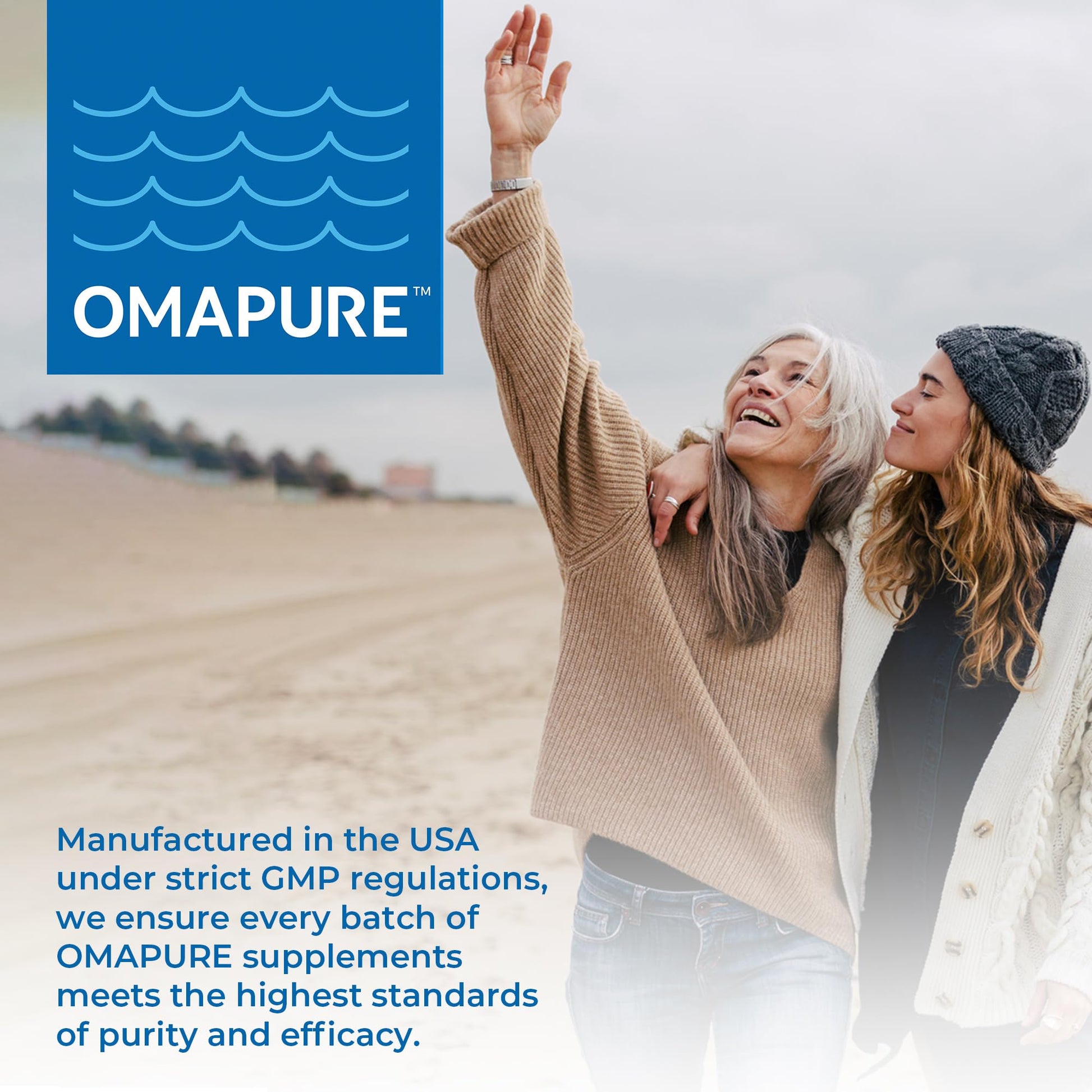 OMAPURE Fish Oil Omega 3 Supplements - Triple Strength - High EPA, DHA - IFOS Lab Tested - Supports Heart & Brain Health - Burpless Capsules - Wild Caught - (3 Bottles - 120 Softgels Per Bottle) - dailyvitalstore