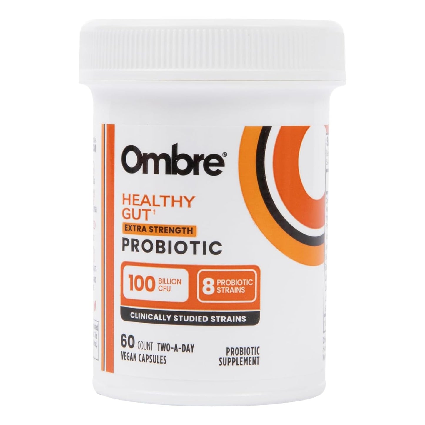 Ombre Healthy Gut Probiotics for Digestive Health 100 Billion CFU - Prebiotics and Probiotics for Women & Men with Lactobacillus Acidophilus & Digestive Enzymes, Gut Health Support, Vegan, 30 Servings - dailyvitalstore