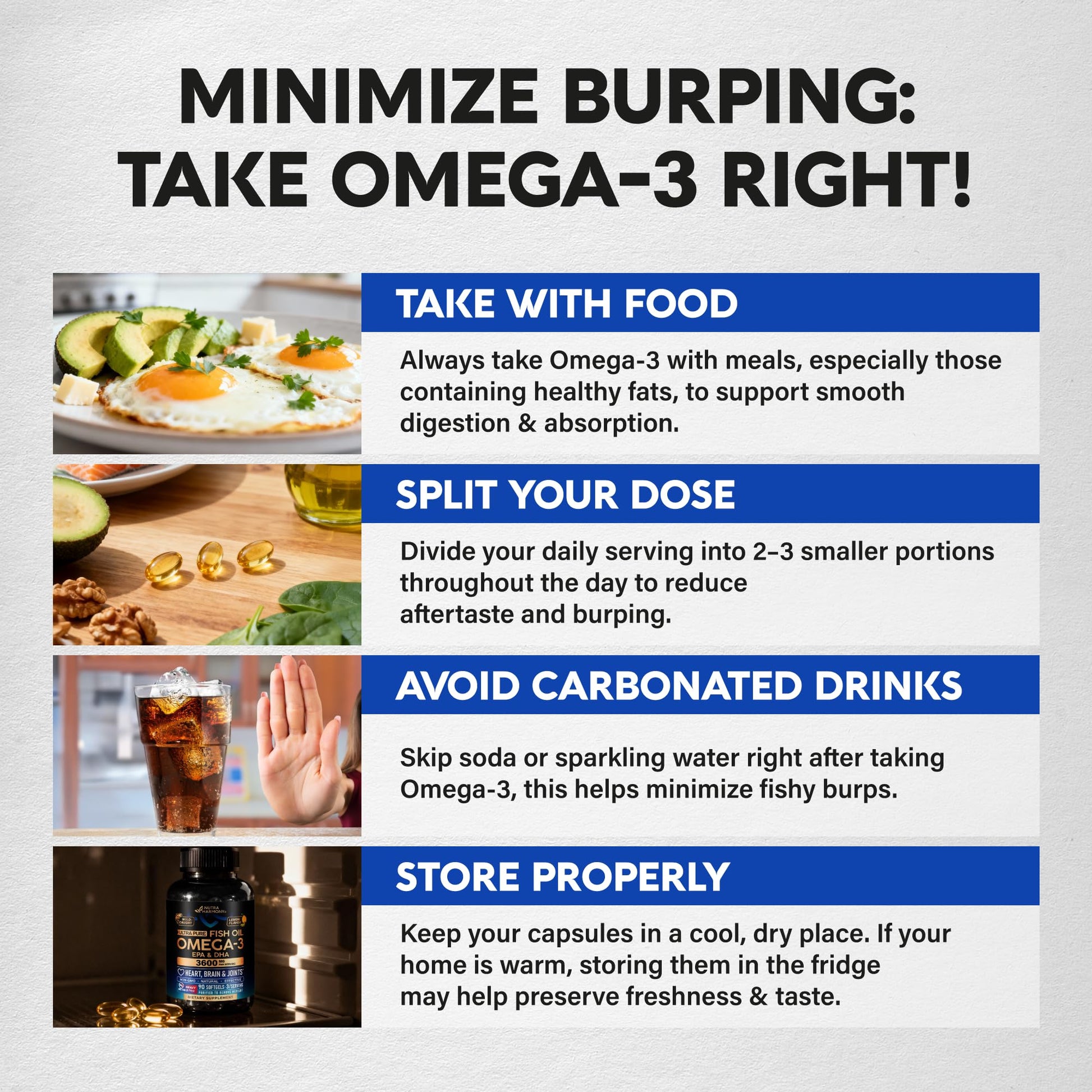 Omega 3 Fish Oil 3600 mg - Omega 3 Supplement | EPA & DHA - Heavy Metals Free - Heart, Brain & Joint Support - Purified Fish Oil for Men & Women - Lemon Flavored - Made in USA, 90 Softgels - dailyvitalstore