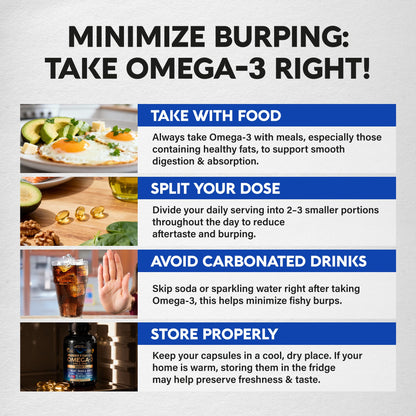 Omega 3 Fish Oil 3600 mg - Omega 3 Supplement | EPA & DHA - Heavy Metals Free - Heart, Brain & Joint Support - Purified Fish Oil for Men & Women - Lemon Flavored - Made in USA, 90 Softgels - dailyvitalstore