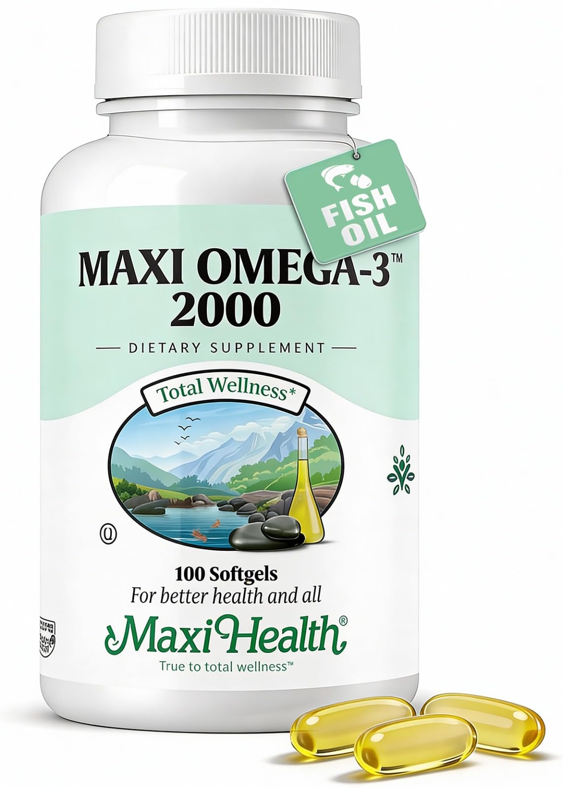 Omega 3 Fish Oil - Triple Strength 2000 mg Kosher Fish Oil Supplements - No Fishy Aftertaste Omega 3 Supplement - Burpless Fish Oil Omega 3 Fatty Acid - dailyvitalstore
